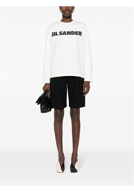 White logo-print long-sleeved t-shirt - unisex JIL SANDER | J02GC0107J45148102